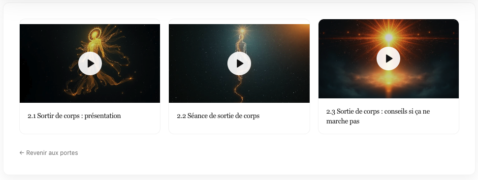 Module 2 - Sortie hors du corps