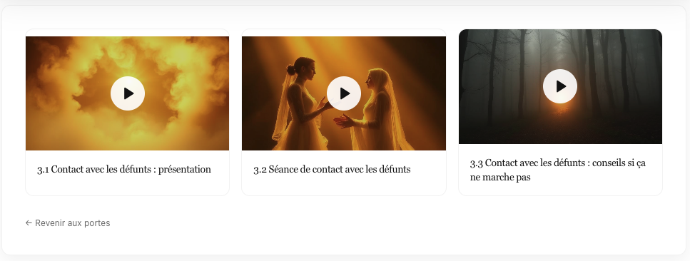 Module 3 - Contact avec les défunts